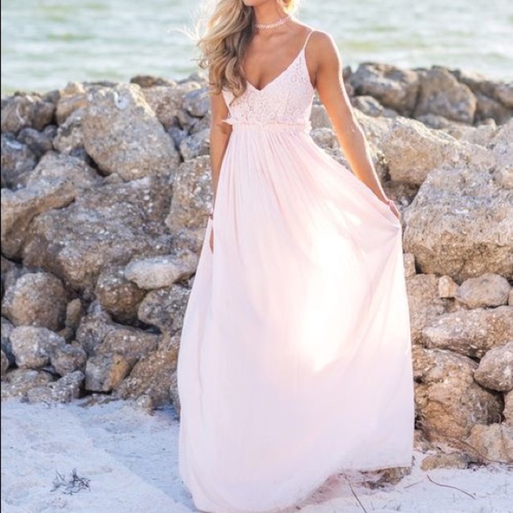 White backless dress